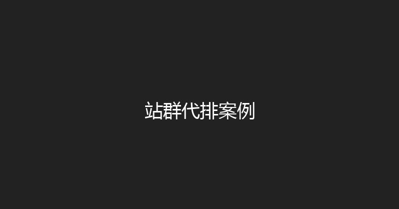 站群代排案例 封面图